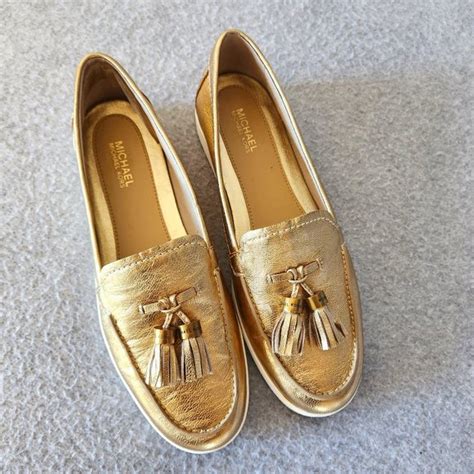 Michael kors Callahan moc tassel gold loafers 